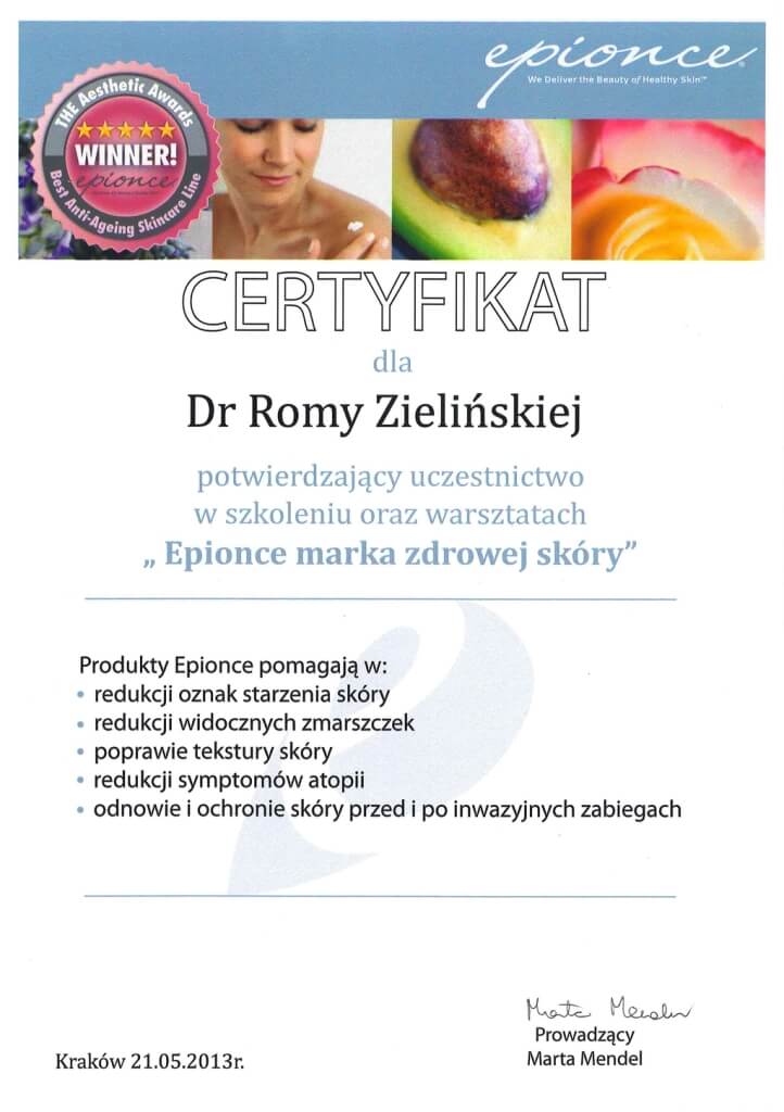 certyfikat uczestnictwa w szkoleniu