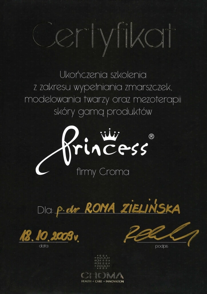 certyfikat ukończenia szkolenia