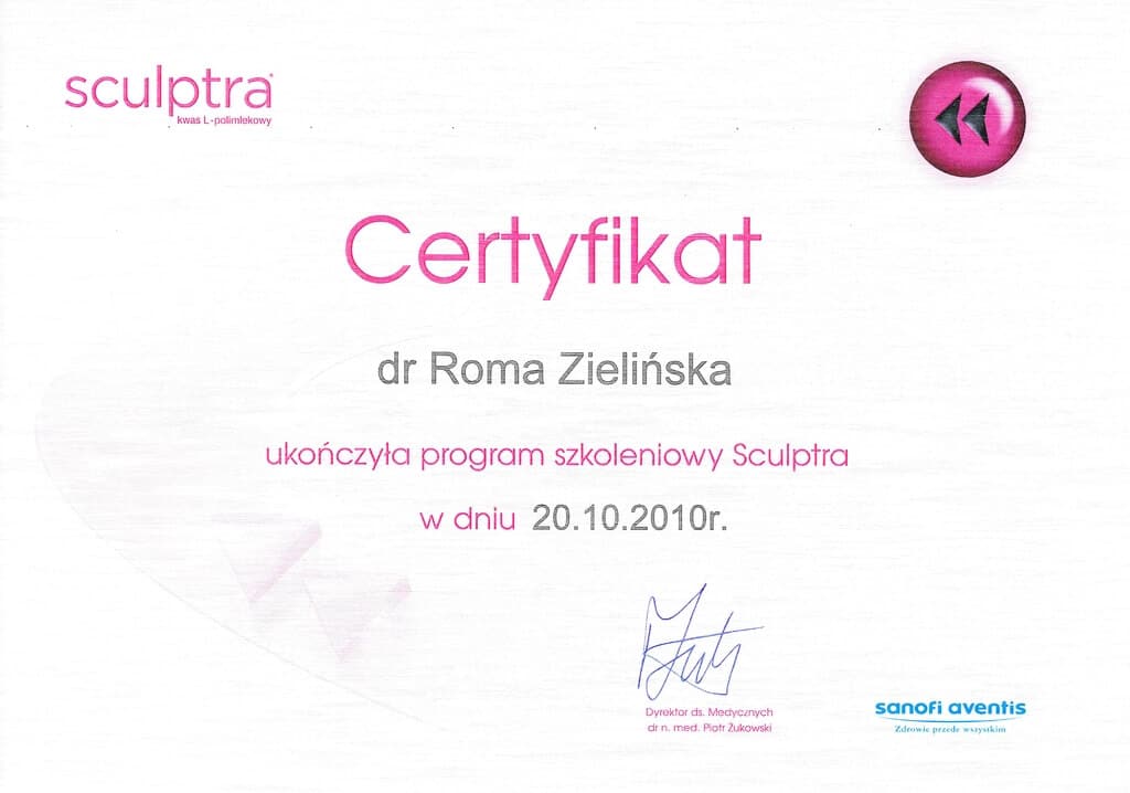certyfikat ukończenia szkolenia