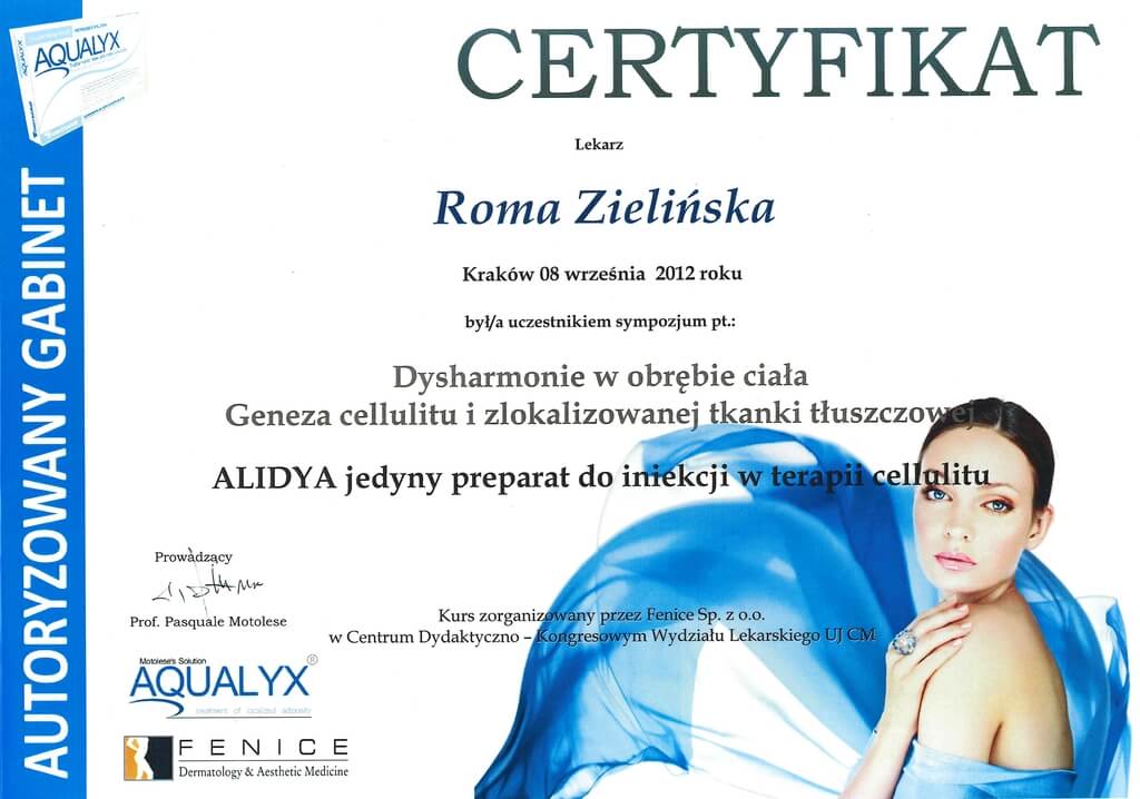 certyfikat uczestnictwa w sympozjum