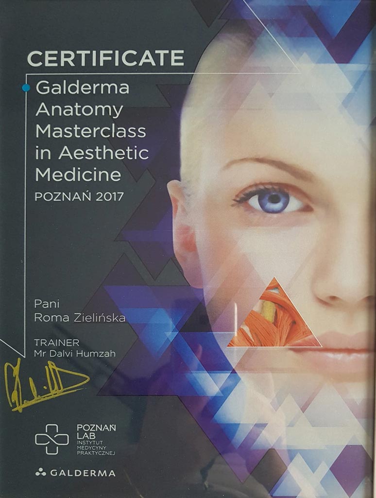 Certyfikat Galderma w klinice Magnopere w Krakowie