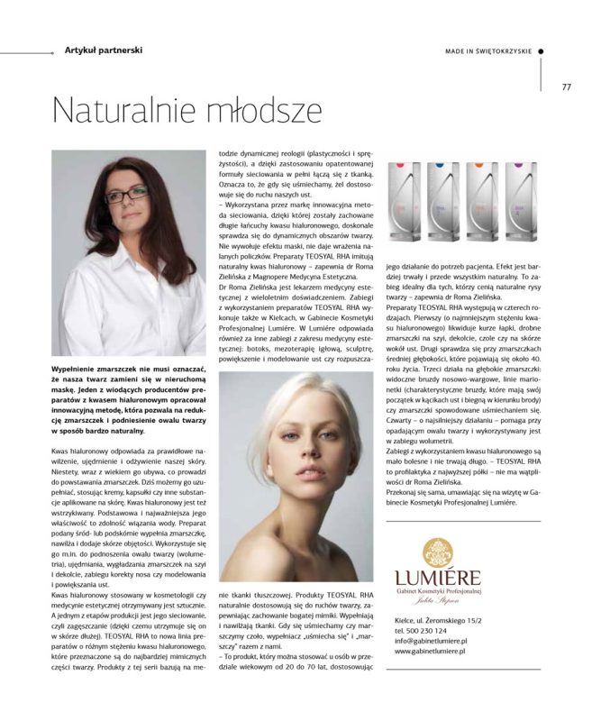 naturalnie młodsze w klinice Magnopere w Krakowie