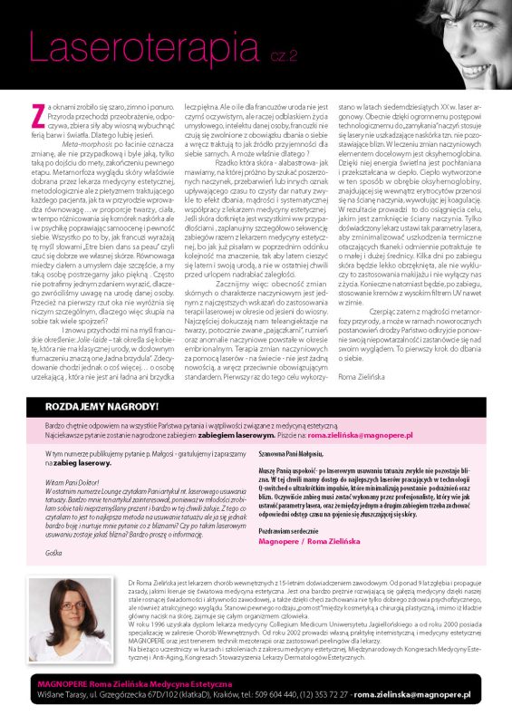Laseroterapia klinika Magnopere w Krakowie
