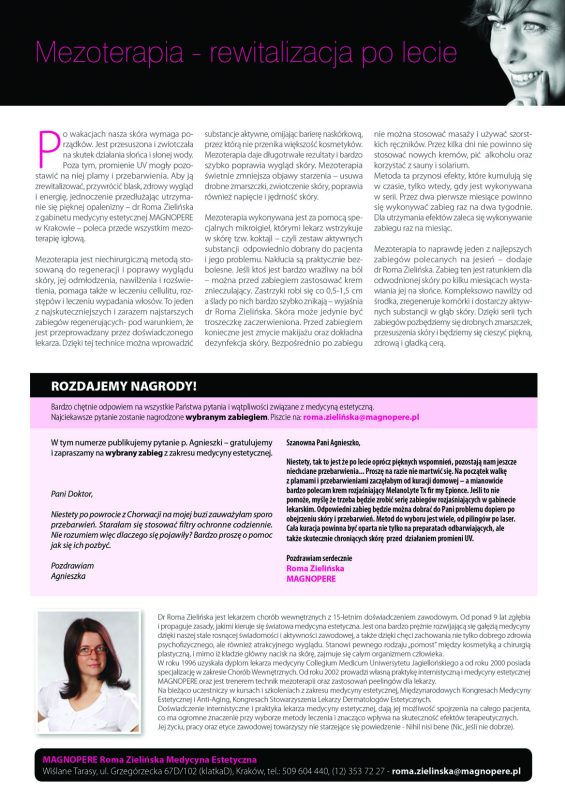 Mezoterapia w klinice Magnopere w Krakowie