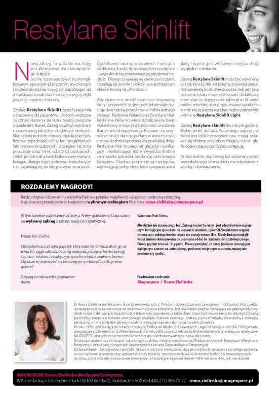 Restylane Skinlift w klinice Magnopere w Krakowie